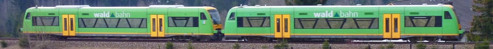 Regio-Shuttle-Triebwagen der Waldbahn im Bayerischen Wald